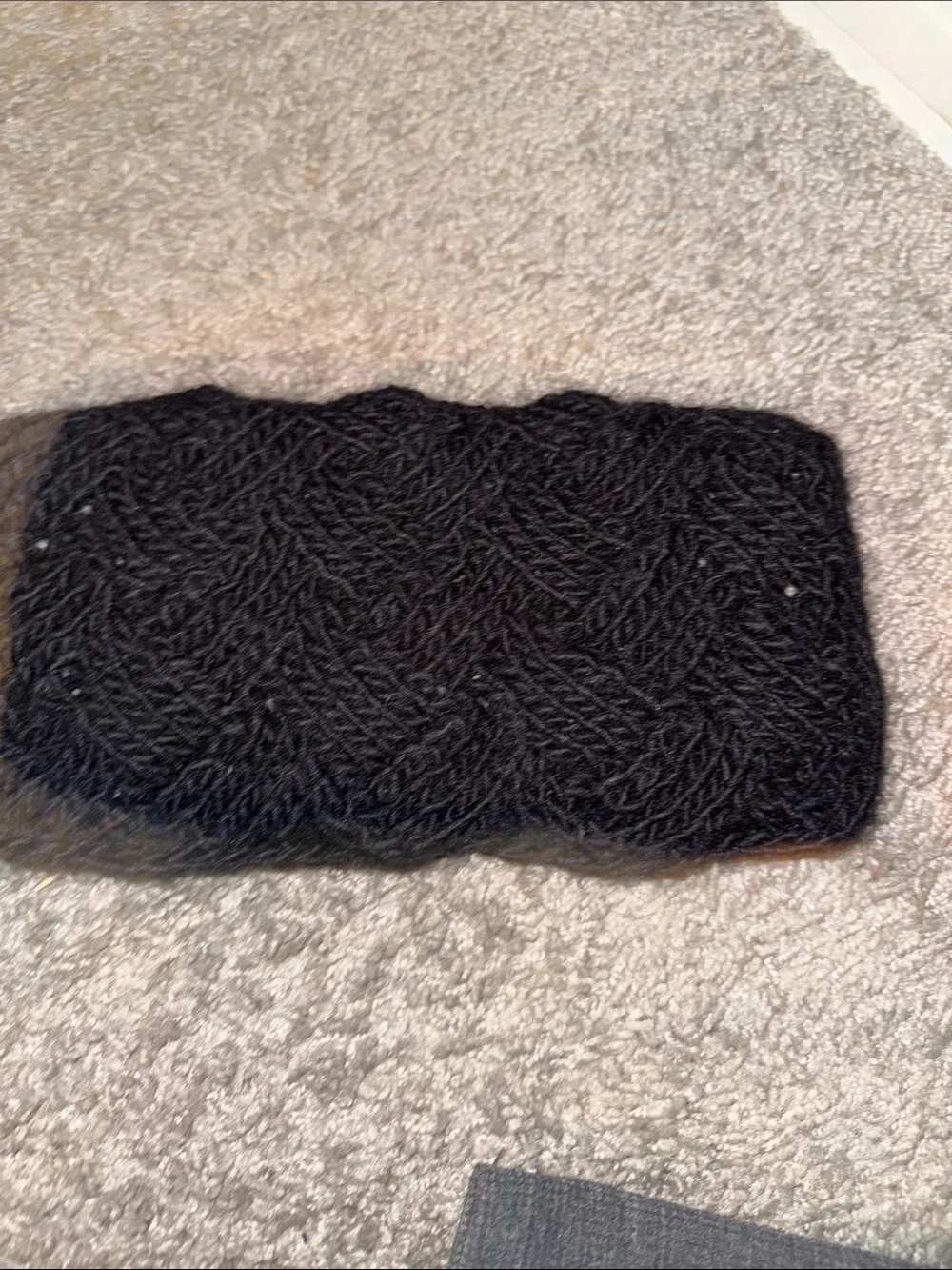 Black Knit CC clutch